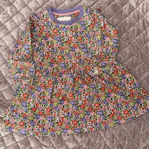 Mini Boden Floral sweater dress